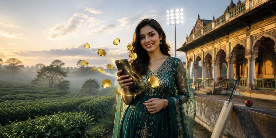 সিলেটের চা বাগানে ক্রিকেট বেটিং উপভোগ করছেন একজন দর্শক